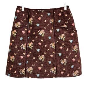 Hutch Anthropologie Womens Skirt Size 10 Velvet Trim Lined